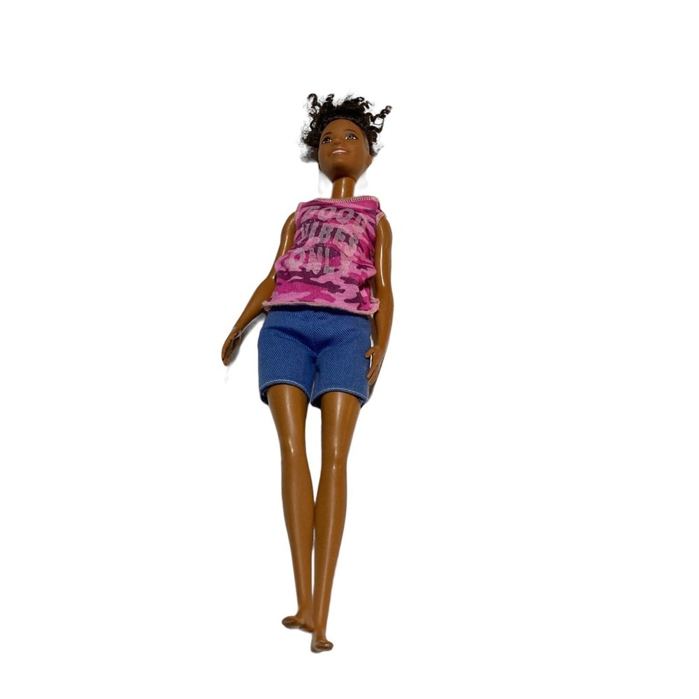 Barbie Fashionistas Black African American Doll Short Curly Hair